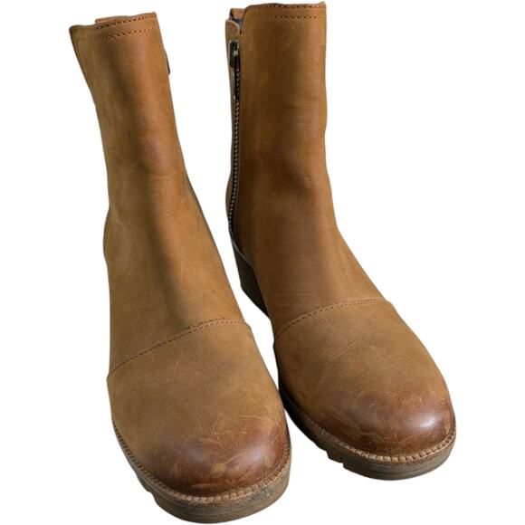 Sorel Cate Chelsea Ankle Booties Womens 6.5 Brown Nubuck Leather Boots NL3917-22 - Picture 7 of 12